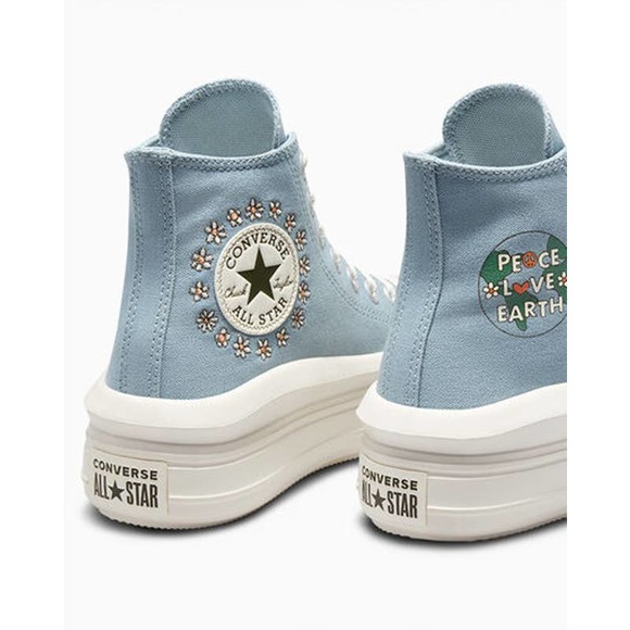 CONVERSE Chuck Taylor All Star Move Platform Embroidery Women Size 8 - Picture 5 of 6